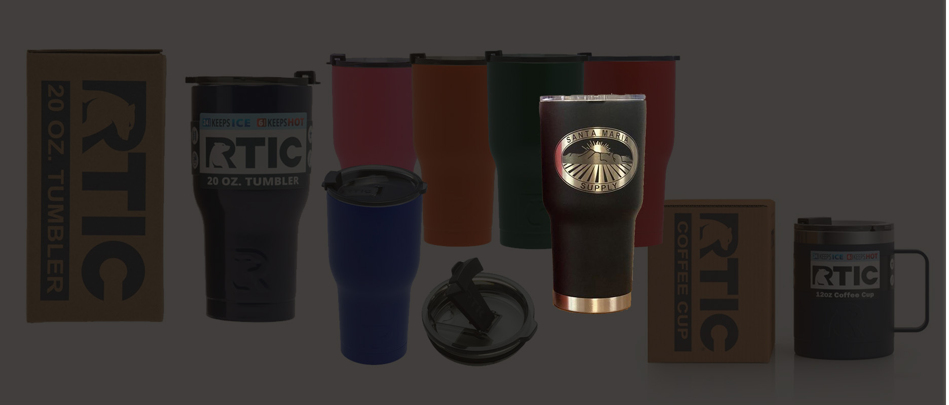 RTIC 12oz Travel Mug (Navy) – Central Coast Packaging Services